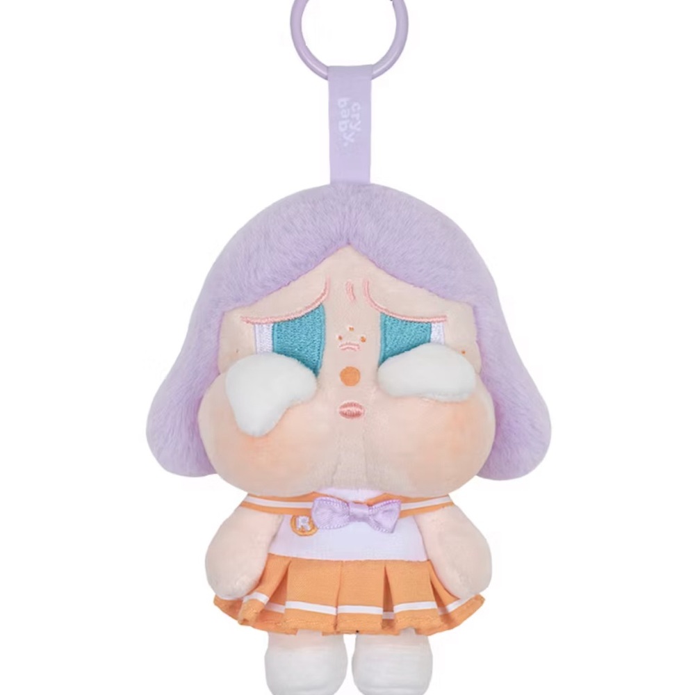 (Sealed) POP MART CRYBABY Sunset Concert Plush Pendant - Bright Orange